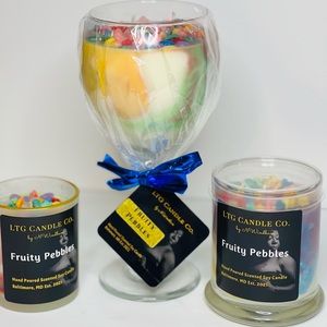 Hand poured Soy Candle in our signature wine glass